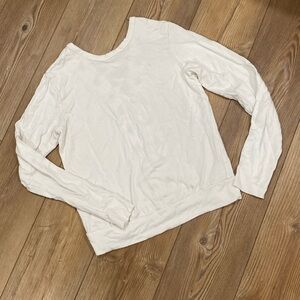 Bailey/44 soft white long slee sweater with lace up back size small